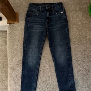 American Eagle Outfitters Women's Dark Blue Skinny Jeans